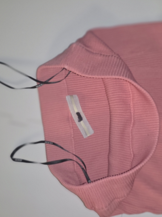 Guess Ribbed Pink Mini Skirt with Branded Drawstrings - Picture 4 of 4